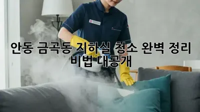 안동 금곡동 지하실 청소🧹 완벽 정리 비법 대공개!
